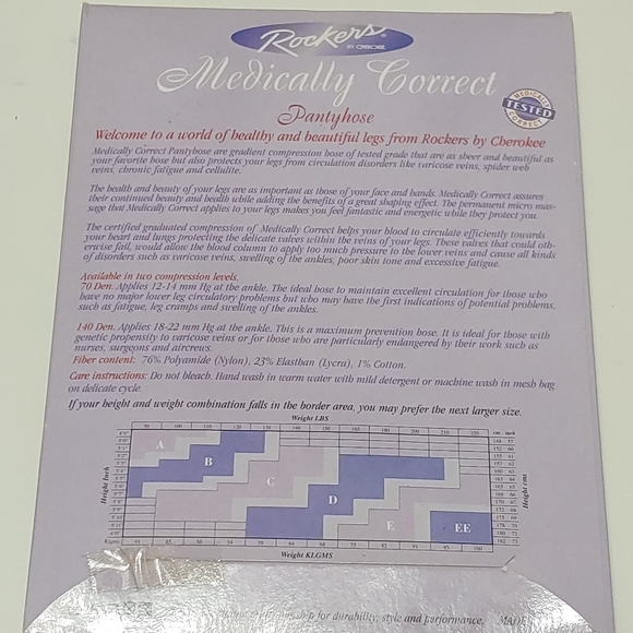 Rockers by Cherokee Medically Correct Pantyhose  - Picture 2 of 6